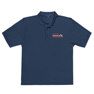 Stop Democrapping On America Premium Polo Shirt Navy