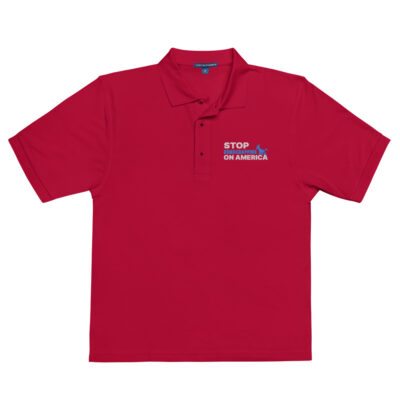 Stop Democrapping On America Premium Polo Shirt Red