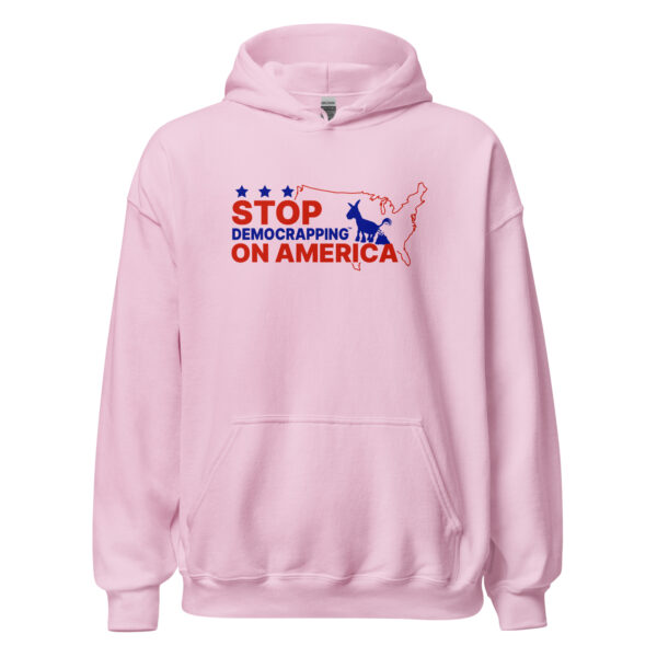 Stop Democrapping On America Unisex Heavy Blend Hoodie Light Pink