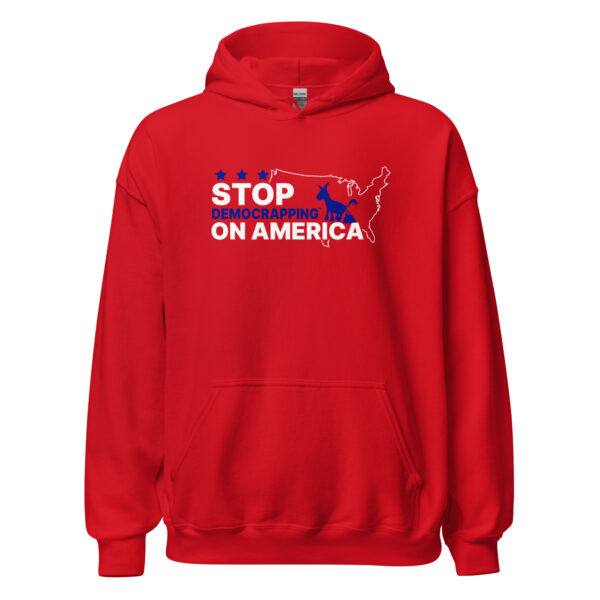 Stop Democrapping On America Unisex Heavy Blend Hoodie Red